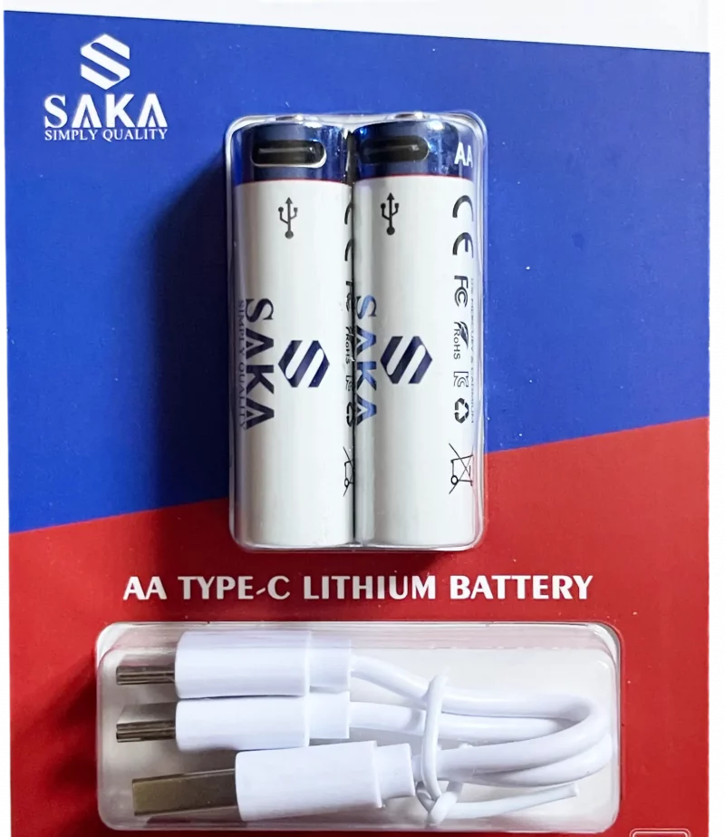 AA TYPE-C LITHIUM BATTERY 2PCS